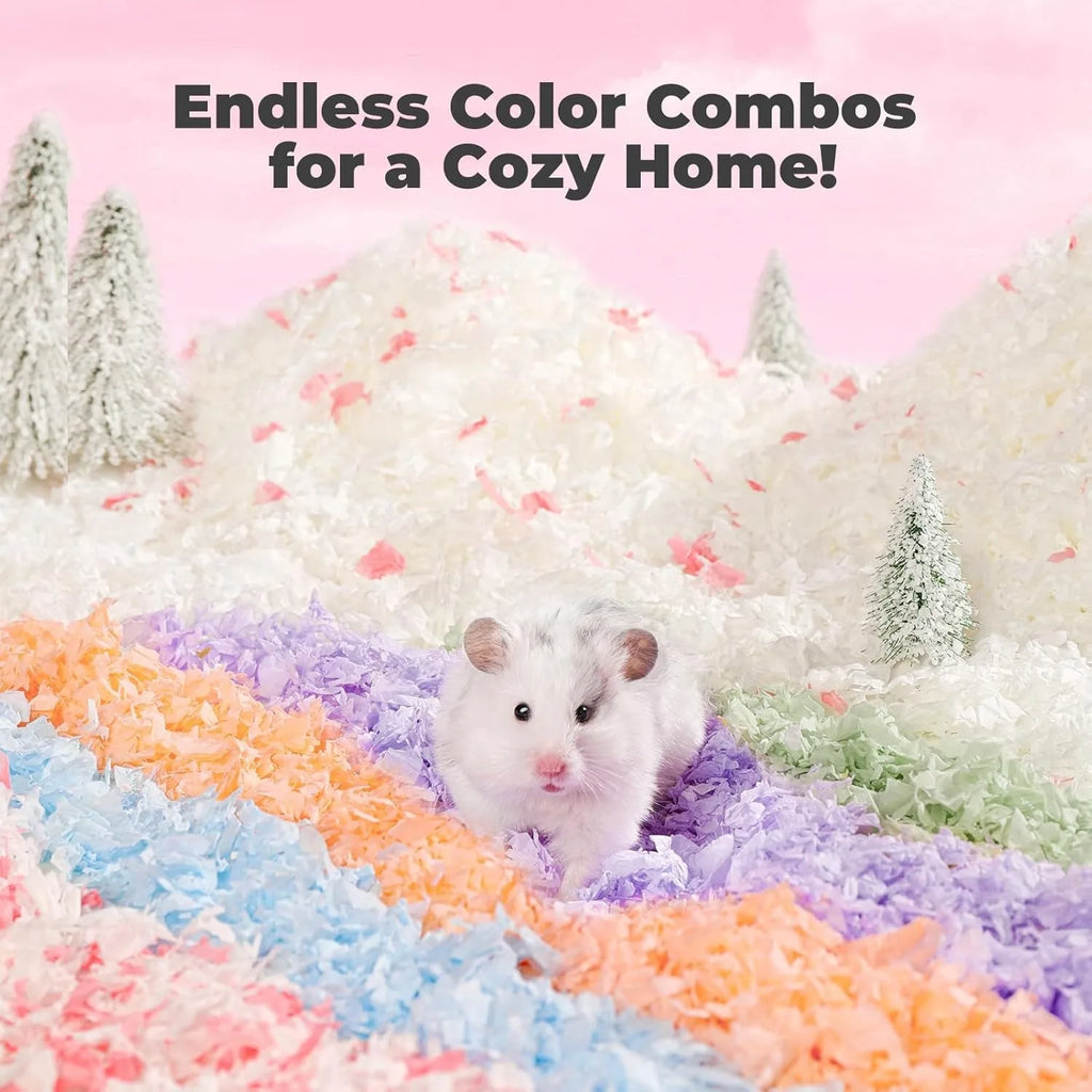 23L/50L Paper Small Pet Bedding, Odor Control, Dust-Free, Moisture Absorbent, Natural Shavings