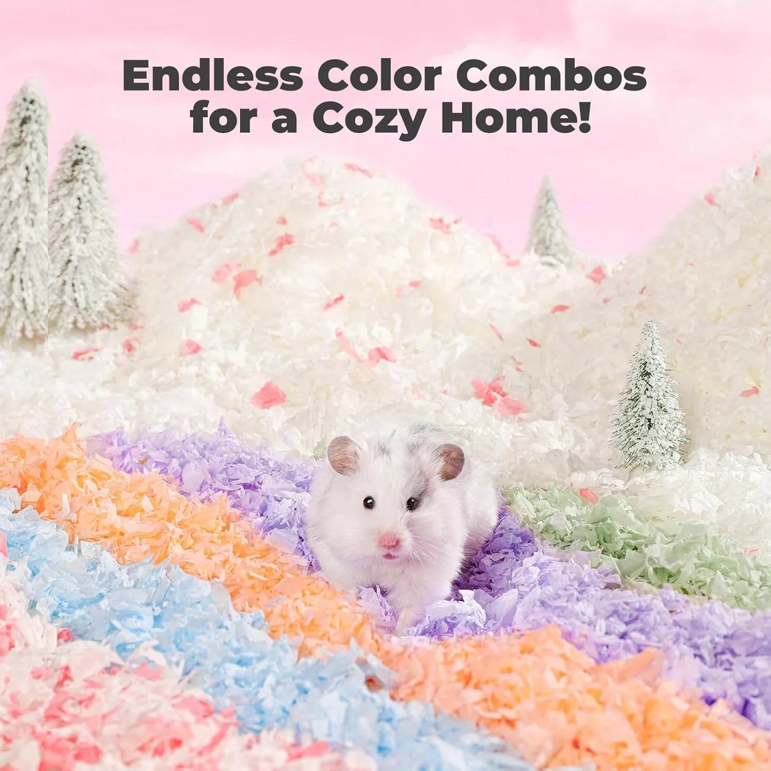 23L/50L Paper Small Pet Bedding, Odor Control, Dust-Free, Moisture Absorbent, Natural Shavings