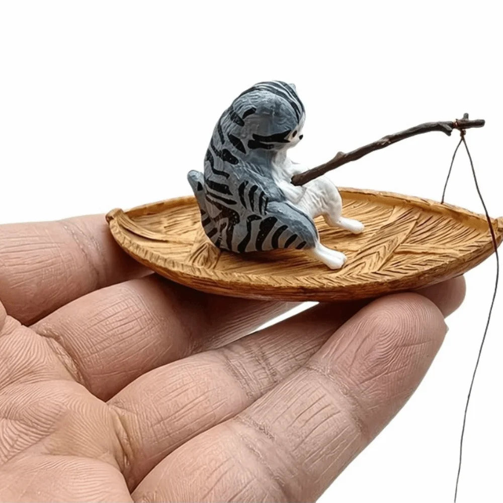 Resin Cat Shape Fishing Boat