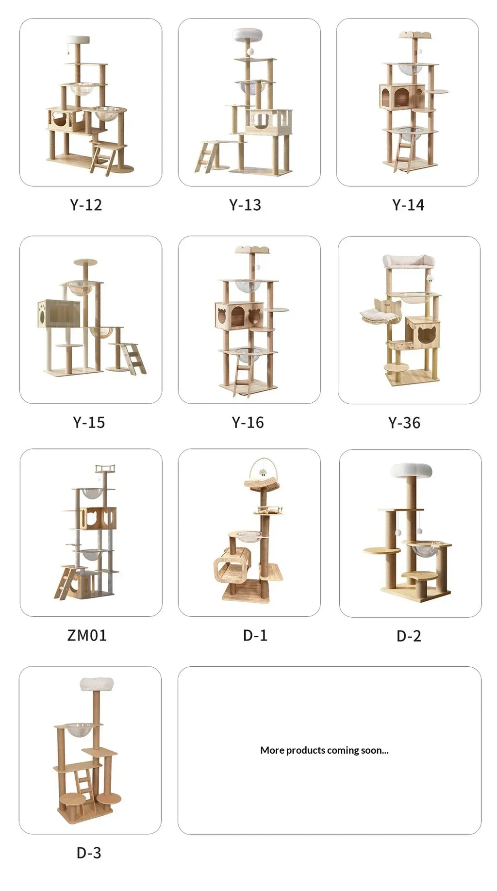Large Compact Solid Wood Cat Tree