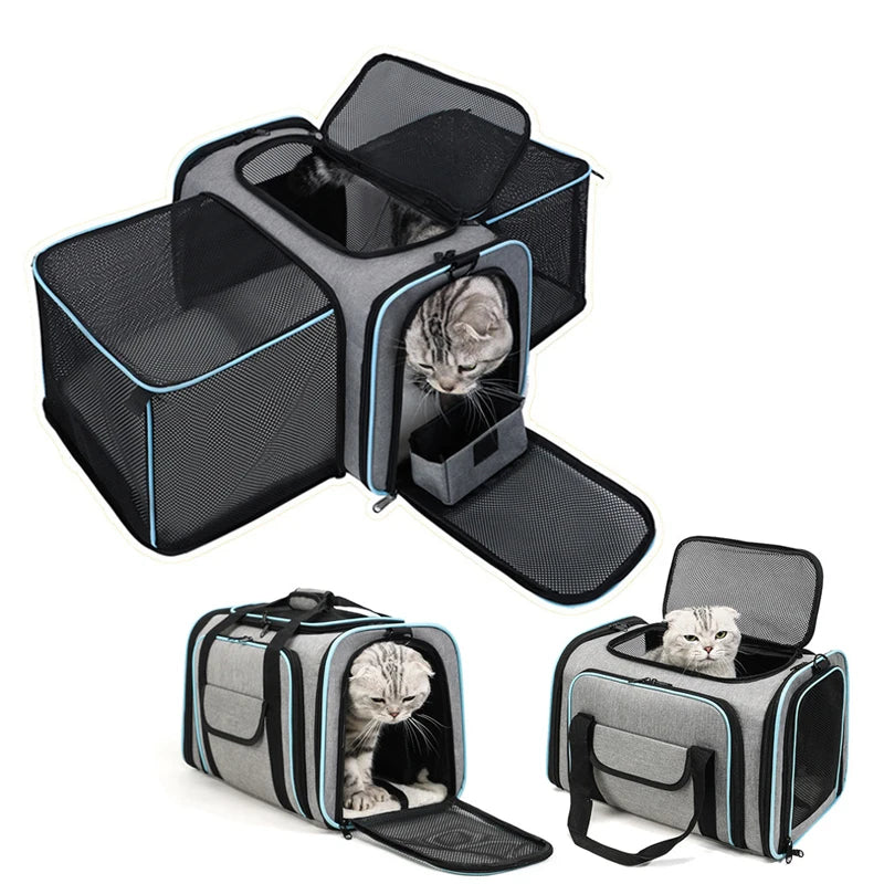 1PC Expandable Pet Carrier Portable Shoulder Bag and Car Carrier