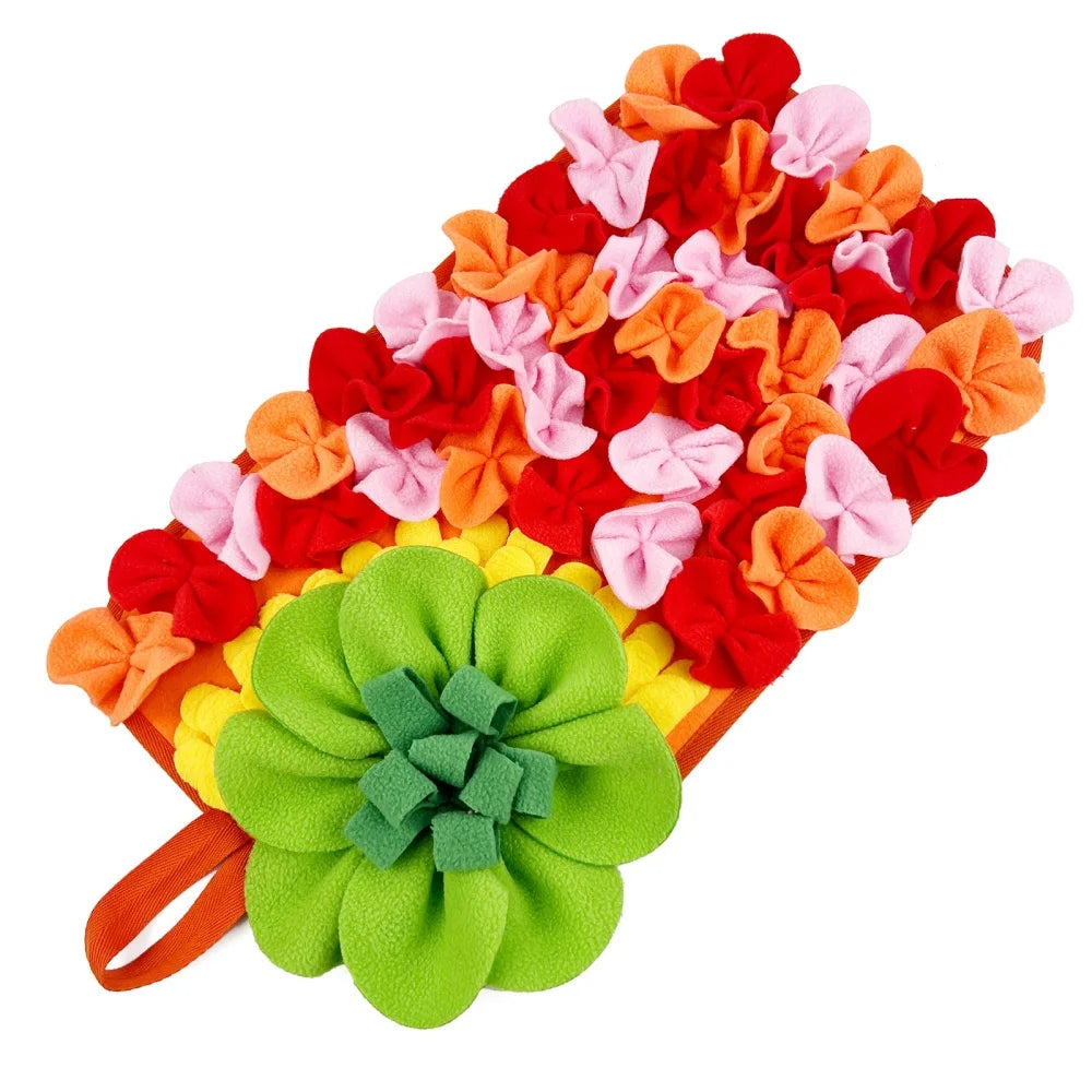 Small Animal Feeding Mat in Cute Floral Design