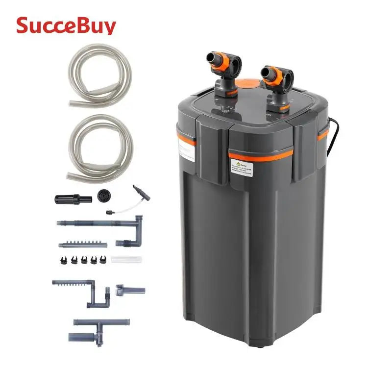 Aquarium Filter 264GPH 3-Stage Ultra-Quiet  with UV Protection for Fish Tanks