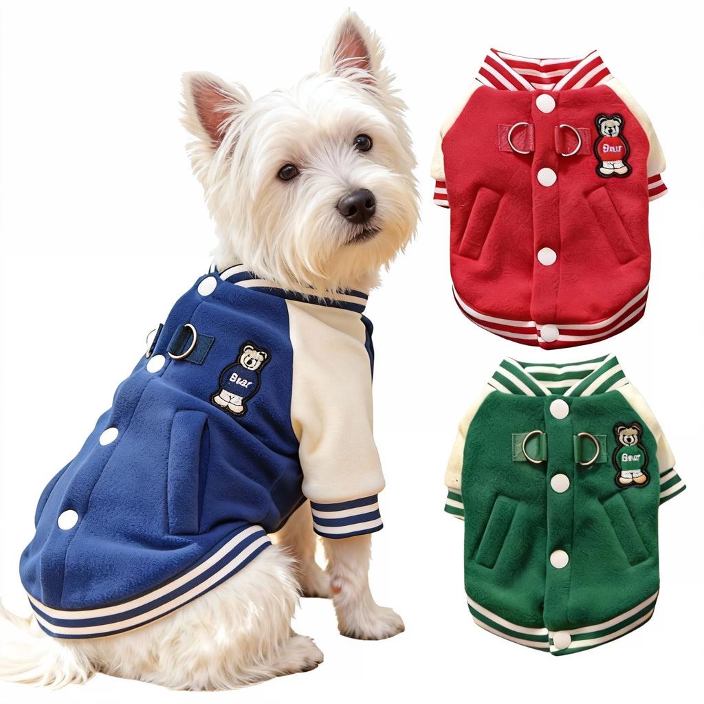 Puppy Coat With D Ring Outdoor Jacket for Small Medium Dog Button Fleece Clothing for Roppa Perro Sport Suit for Cat Wholesale