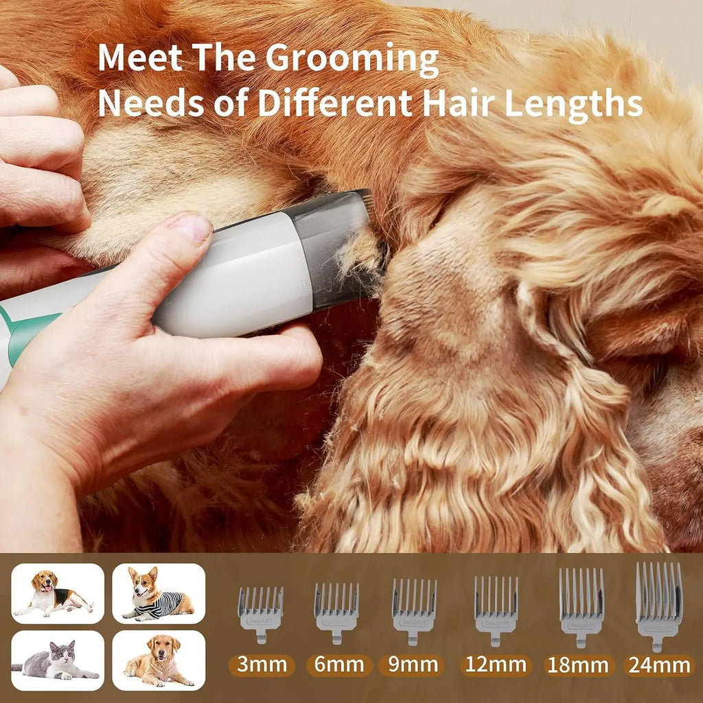 7in1 Pet Grooming Kit Vacuum with Pet Hair Dust Cup