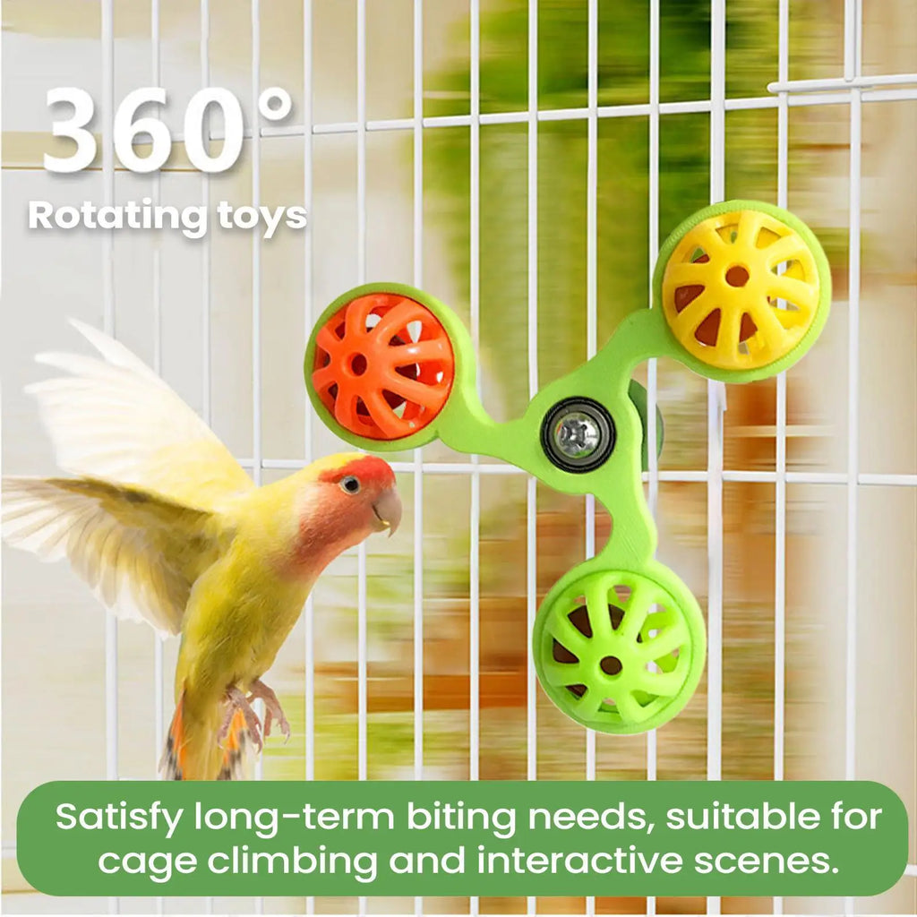 Rotating Windmill Bird Cage Toy For Parrots