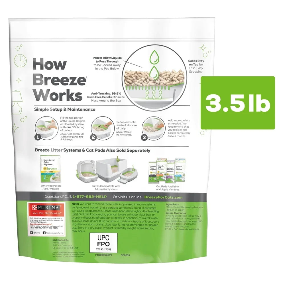Best seller  Non Clumping Litter System, Breeze XL All-in-One Odor Control & Easy Clean Multi Cat Box - 18 lb. Box new