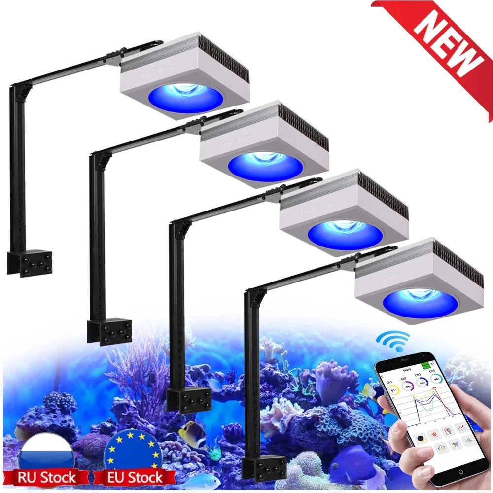 RL90 WiFi Aquarium LED Lighting 100W, Coral Reef Grow Aquarium Light for Saltwater SPS/LPS Marine Fish Tank