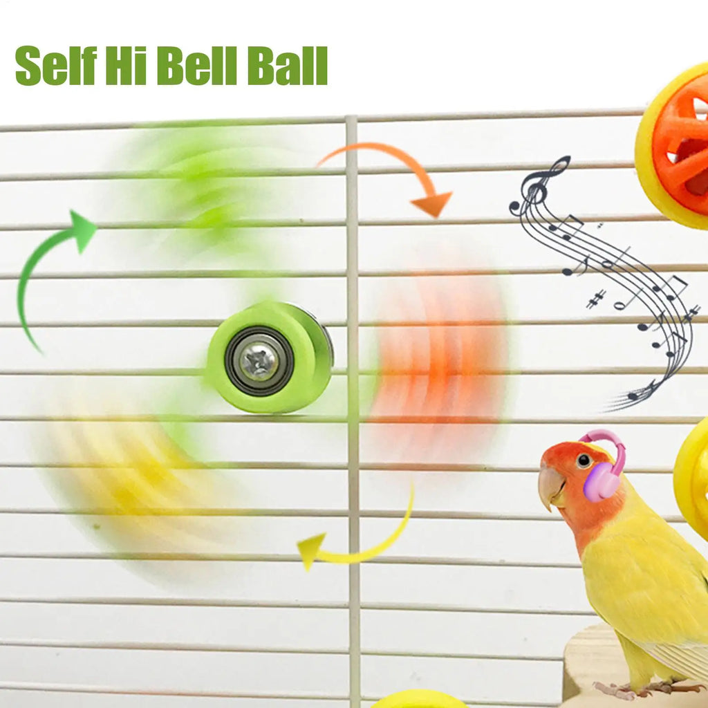 Rotating Windmill Bird Cage Toy For Parrots