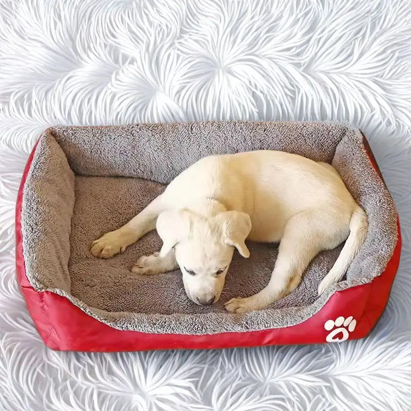 Soft Plush Rectangular Dog Bed