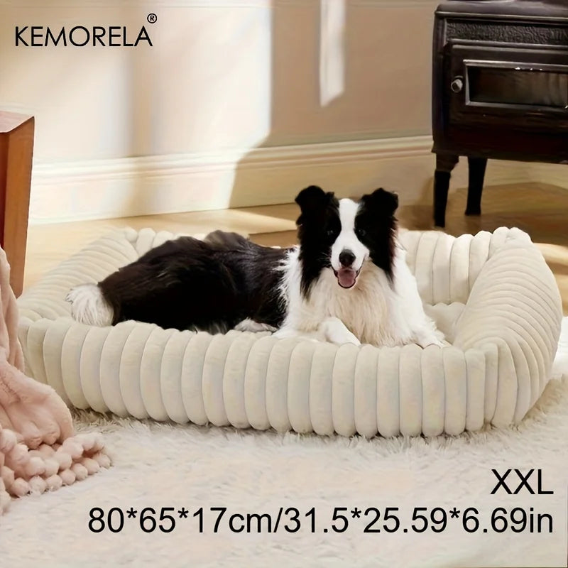 Orthopedic Plush Dog Bed with High Resilience Support