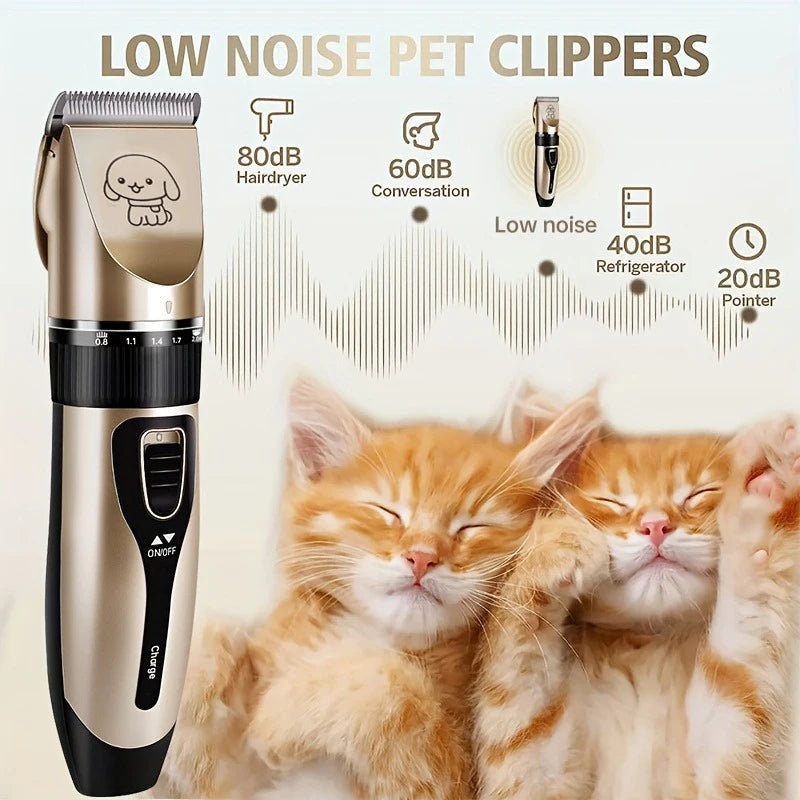 Pet Hair Trimmer Kit - Electric Precision Clippers