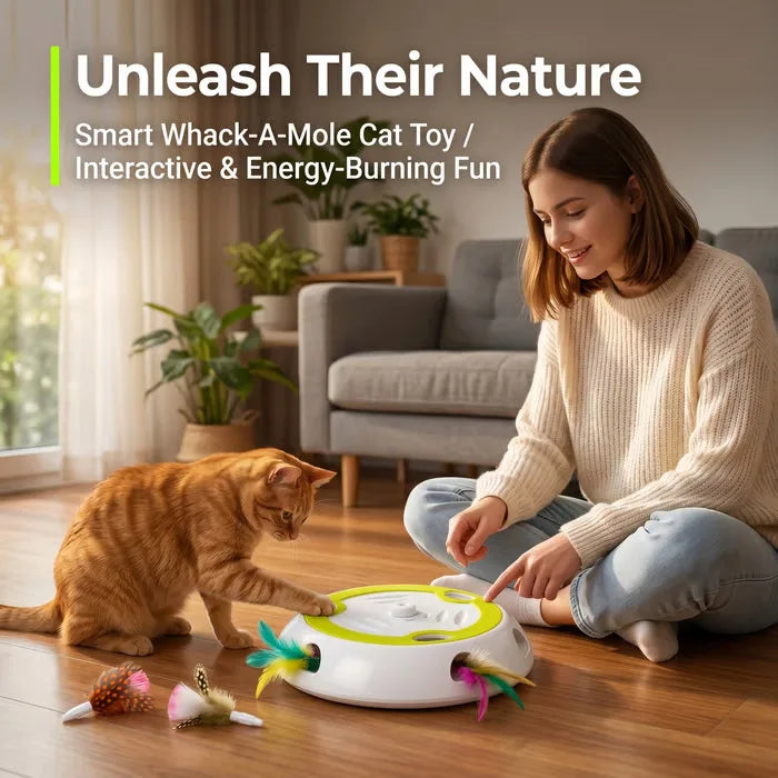 Interactive Whack-A-Mole Cat Toy