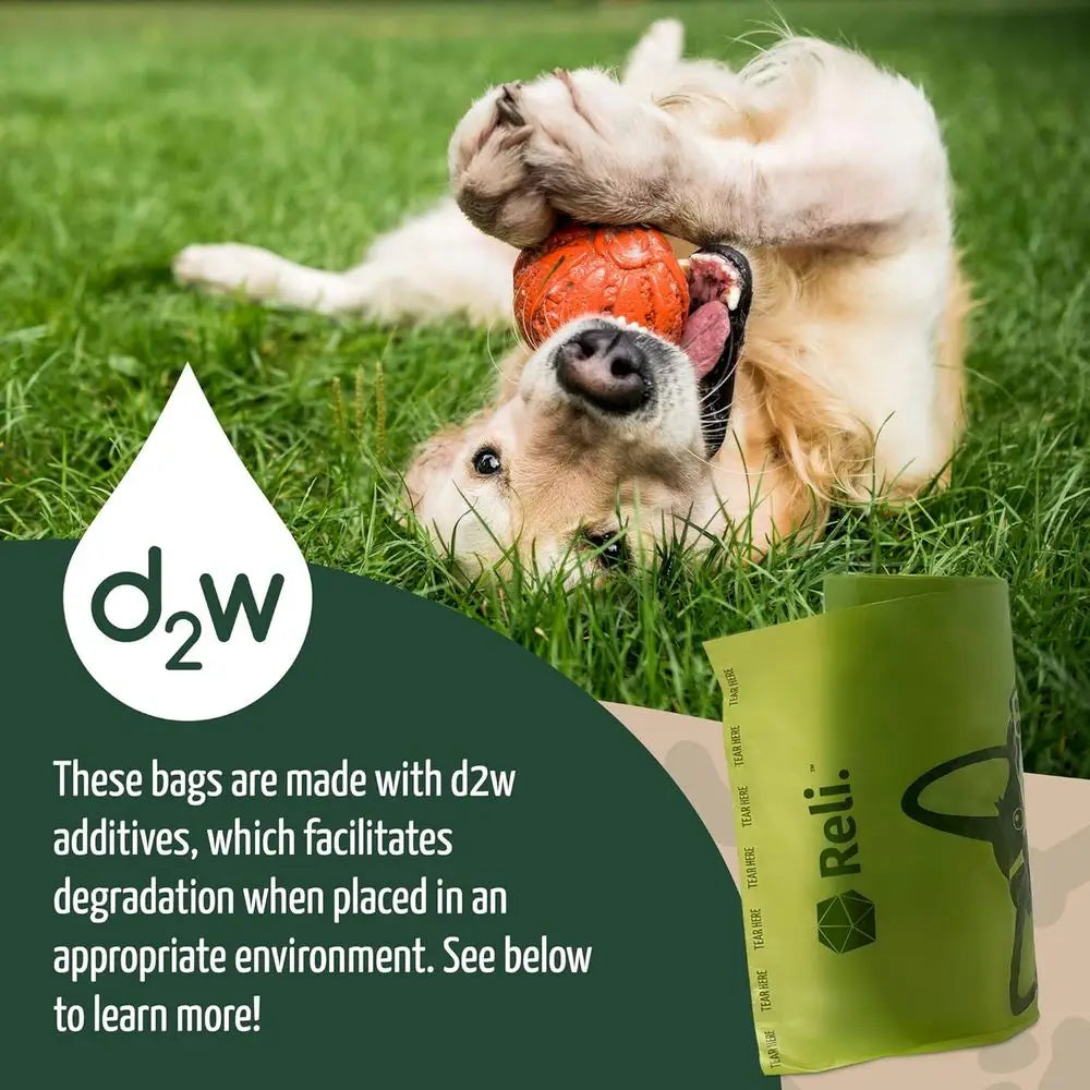 Large Biodegradable Dog Waste Bags with Holder - 360 Count, 24 Rolls, 9x13 Unscented Eco-Friendly