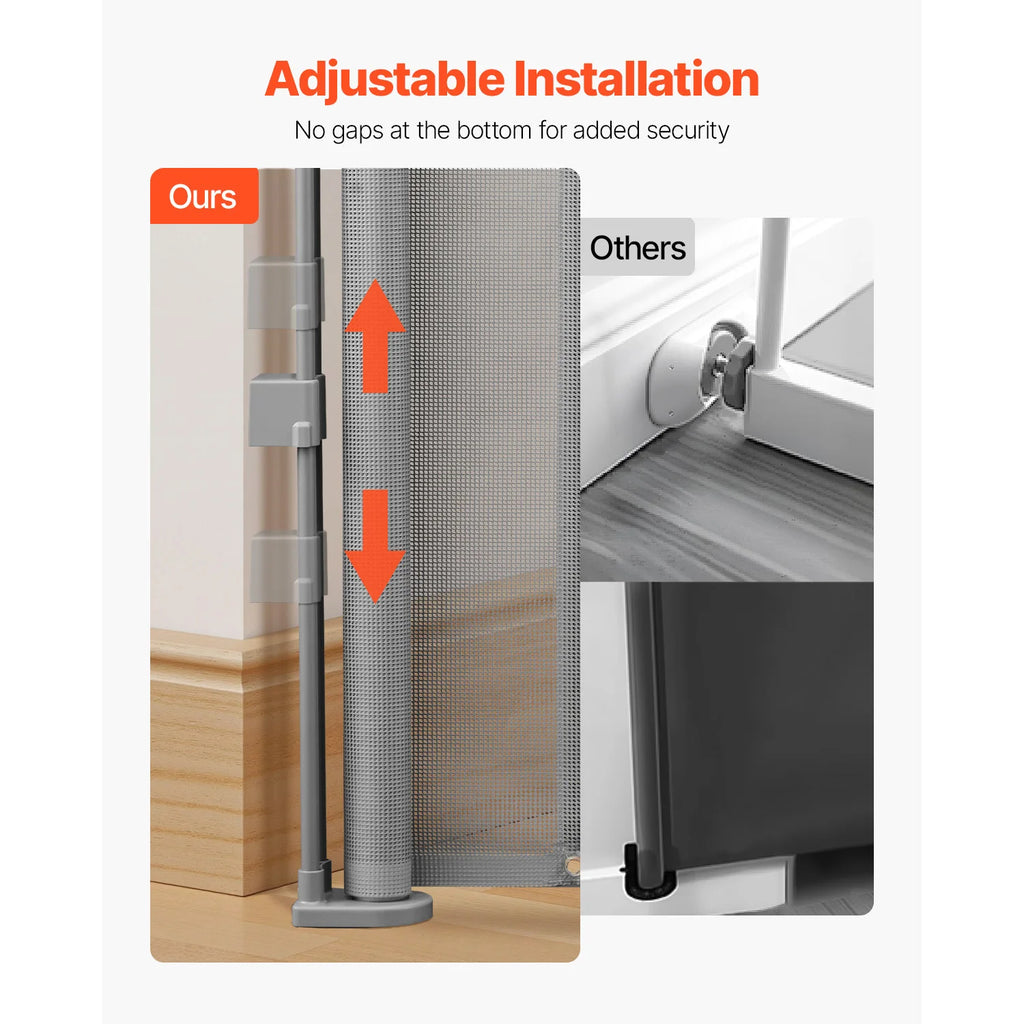 110/150/180cm- 43.31/59.06/70.87in Retractable Gate, 31.5ini high