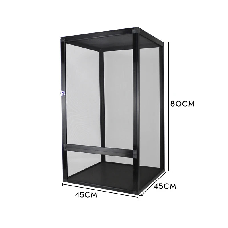 Tall Reptile Terrarium Tank with Metal Mesh Door