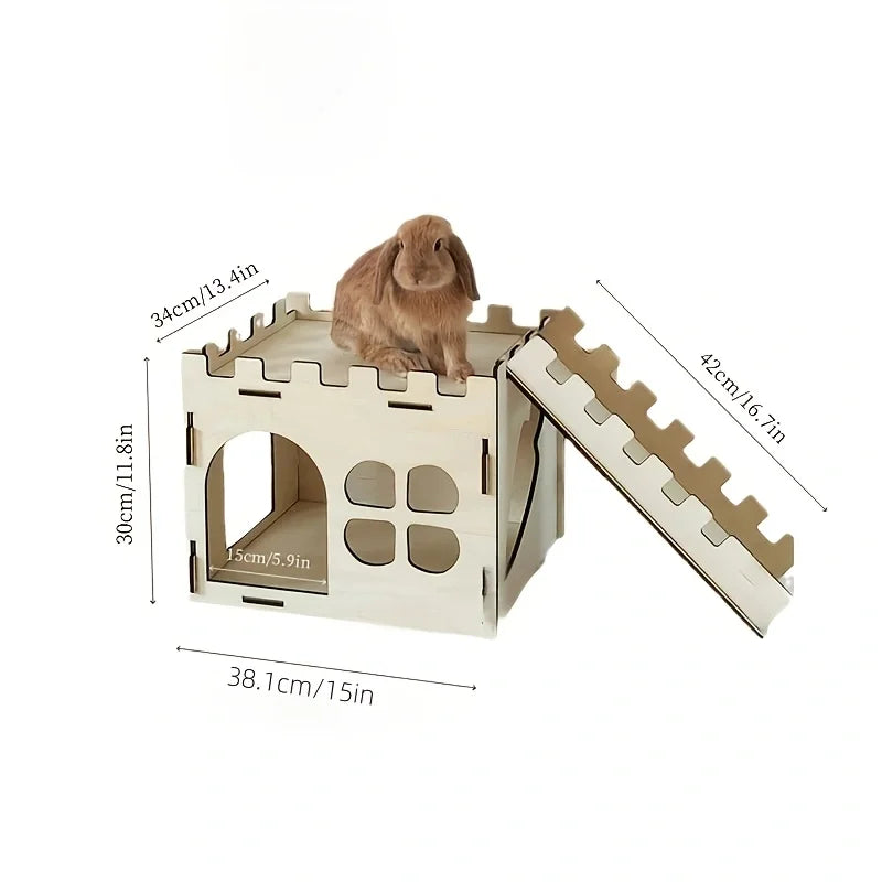 Castle and Hiding Place for Guinea Pig, Rabbit, Hedgehog