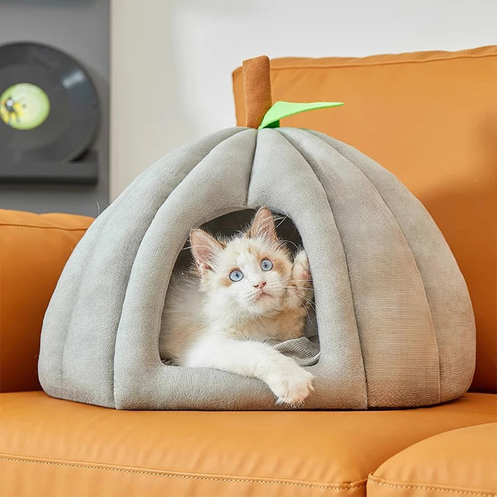 Plush Calming Thickened Warming Pet Bed Sofa Non-Slip Bottom Prevents Sliding Pet Bed For Cold Floors Cozy Nook For Bedroom