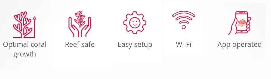 RL90 WiFi Aquarium LED Lighting 100W, Coral Reef Grow Aquarium Light for Saltwater SPS/LPS Marine Fish Tank