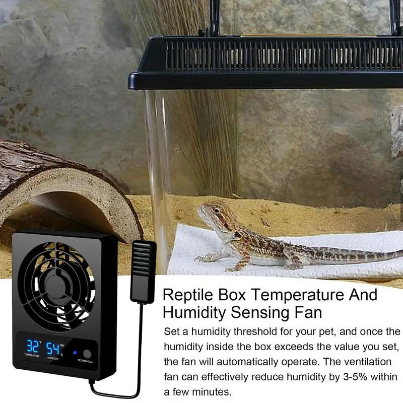 Ventilation Fan For Reptile Enclosure With LED Display