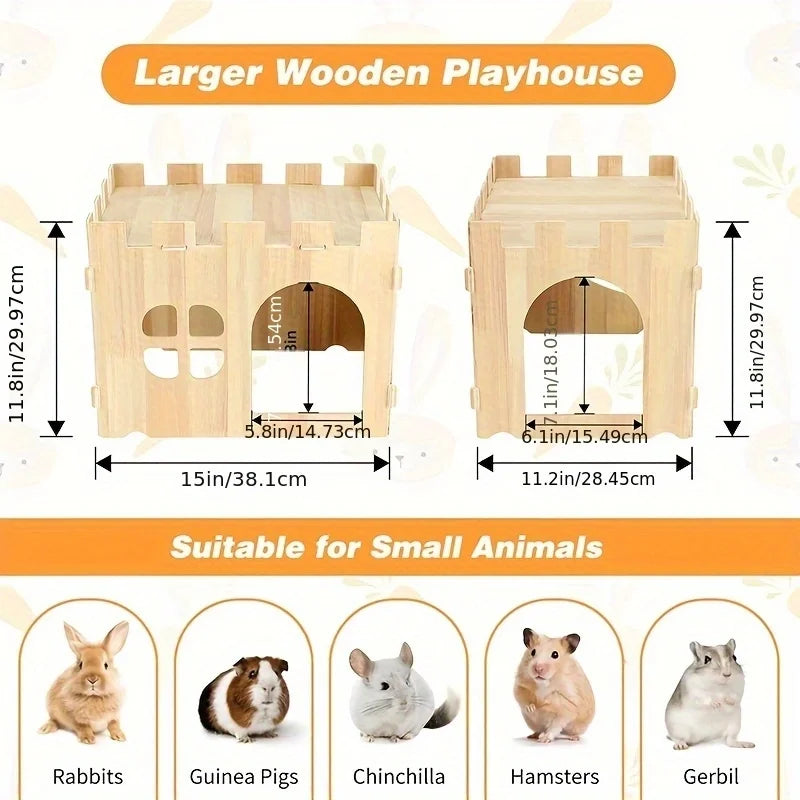 Castle and Hiding Place for Guinea Pig, Rabbit, Hedgehog