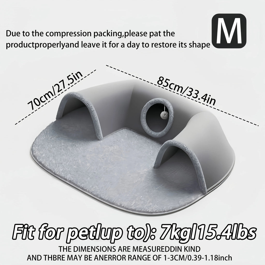 3-in-1 Cat Tunnel Bed with Non-Slip Bottom