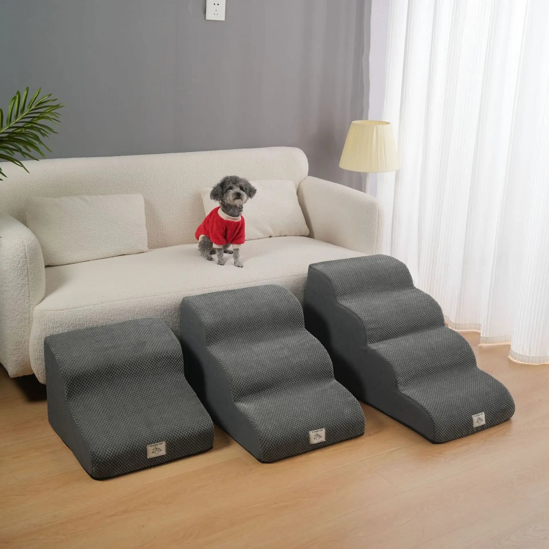 Non-Slip Memory Foam Sponge Pet Ramp Ladder