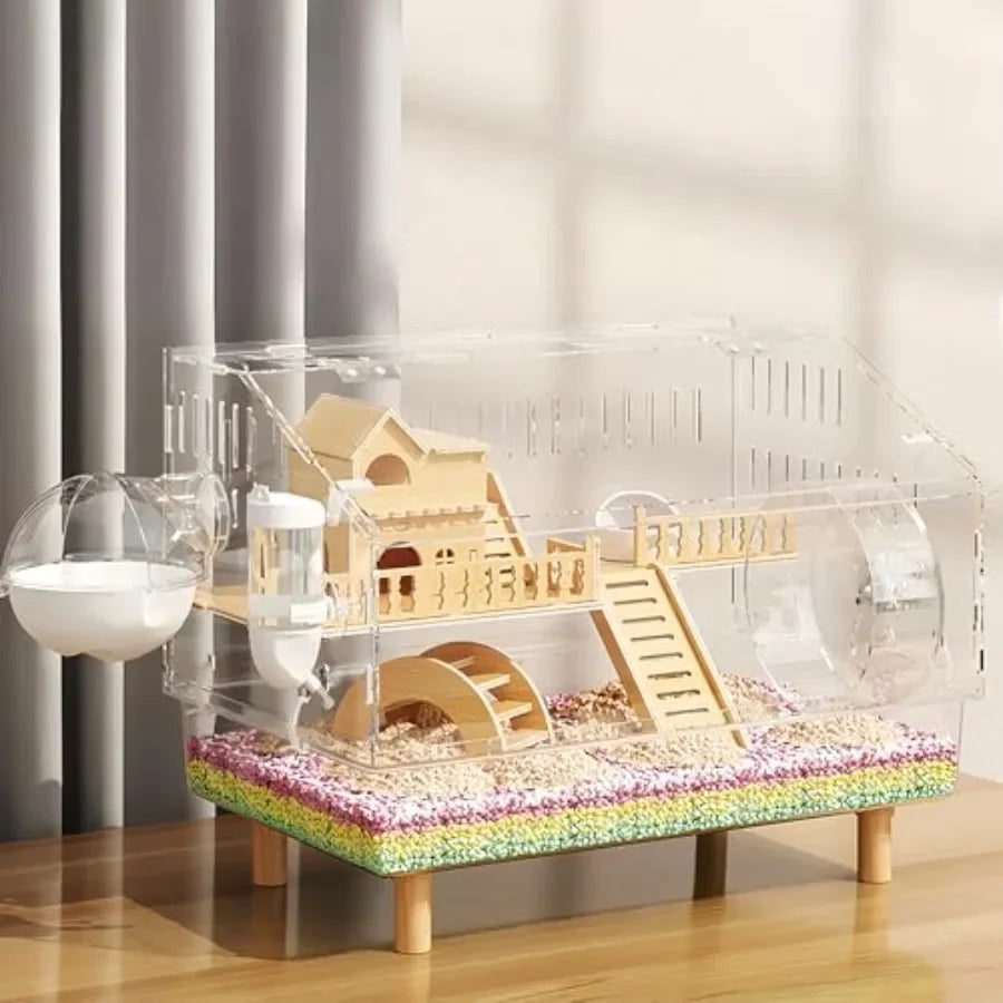 8 in 1 Acrylic Hamster Cage with All Accessories