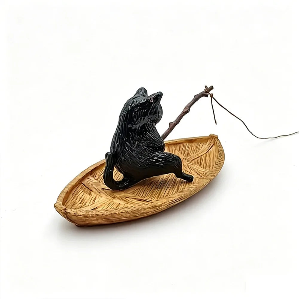 Resin Cat Shape Fishing Boat