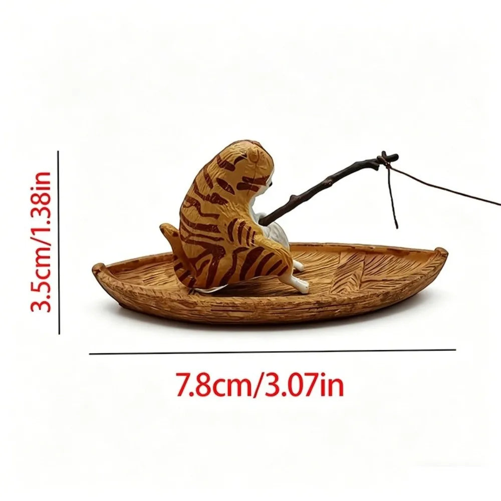 Resin Cat Shape Fishing Boat