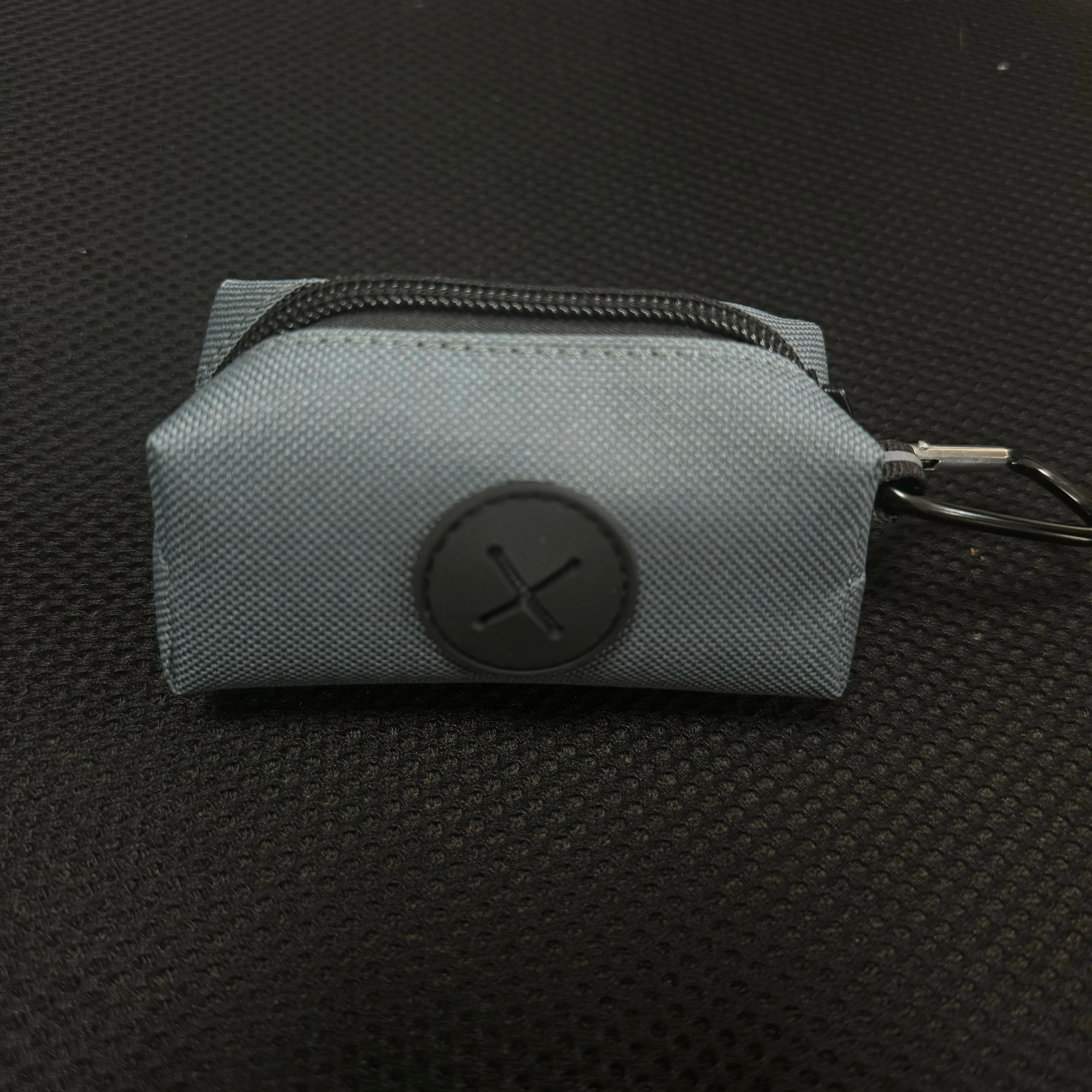 Canvas Dog Poop Bag Holder and Dispenser with Carabiner Clip