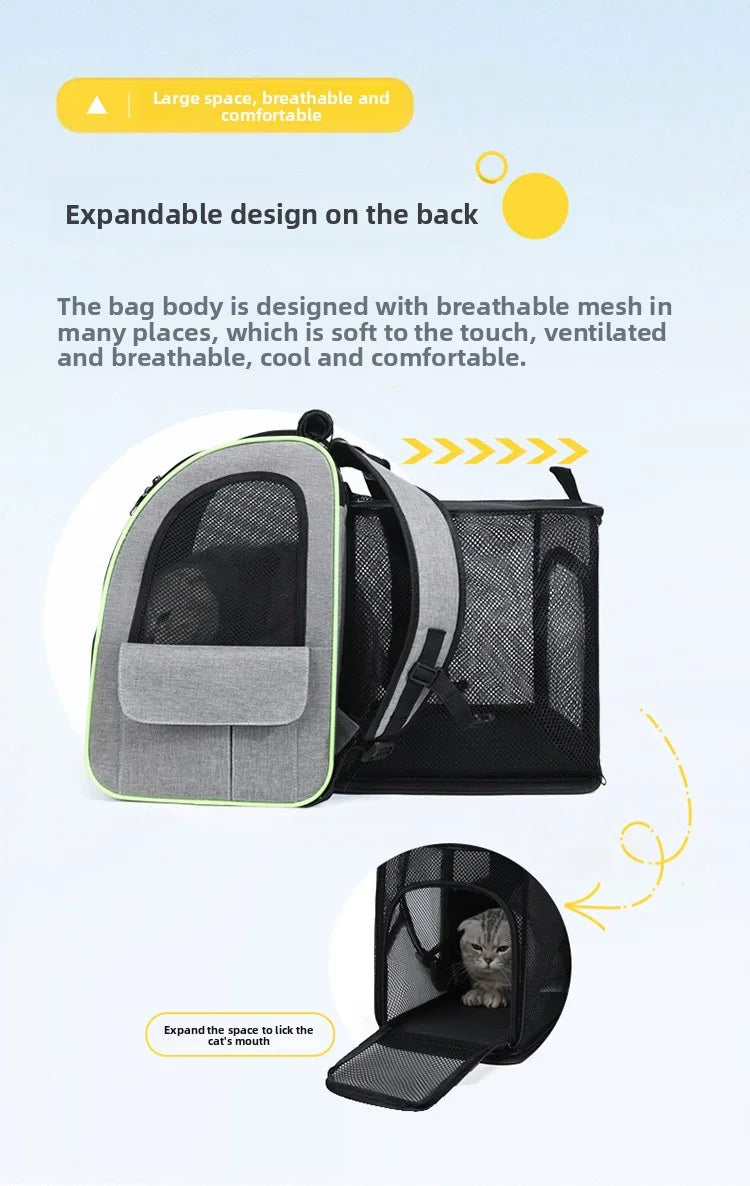Expandable Large Capacity Pet Carrier Backpack
