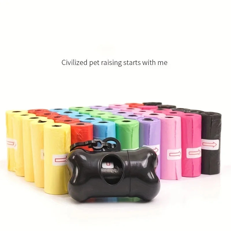 30/1500pcs Random Color Dog Poop Bags