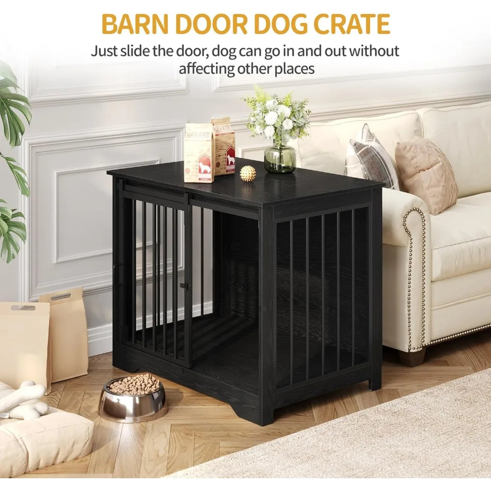 Heavy Duty Indoor Wooden Dog Kennel with 2 Doors