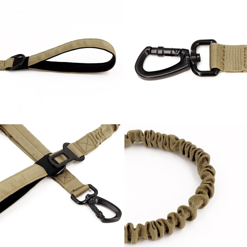 Tactical Dog Harness, Collar, Leash, Molle Pouches