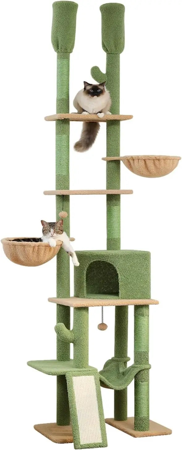 Tall, Adjustable,  7-Tier Cat Tower Tree Height (85-112 Inches)