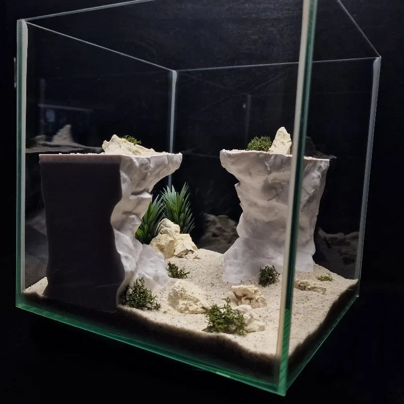 3D Printed Fish Tank Shelter & Cliff Hiding Cave for Fish or Reptiles