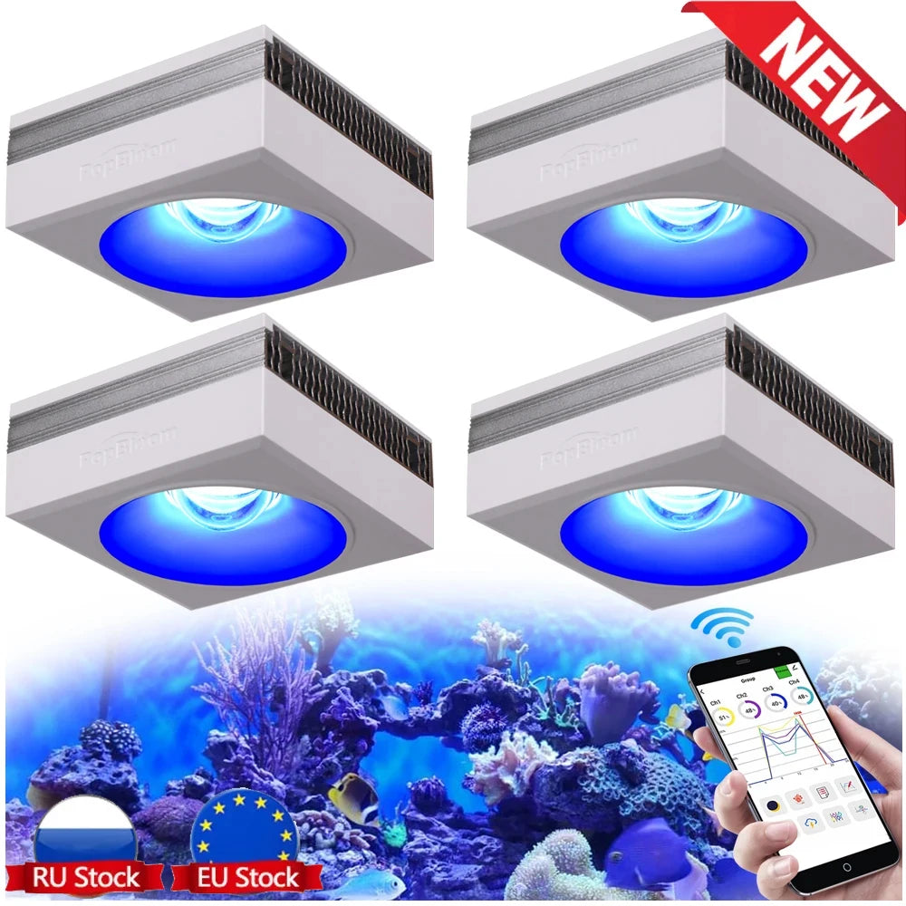 RL90 WiFi Aquarium LED Lighting 100W, Coral Reef Grow Aquarium Light for Saltwater SPS/LPS Marine Fish Tank