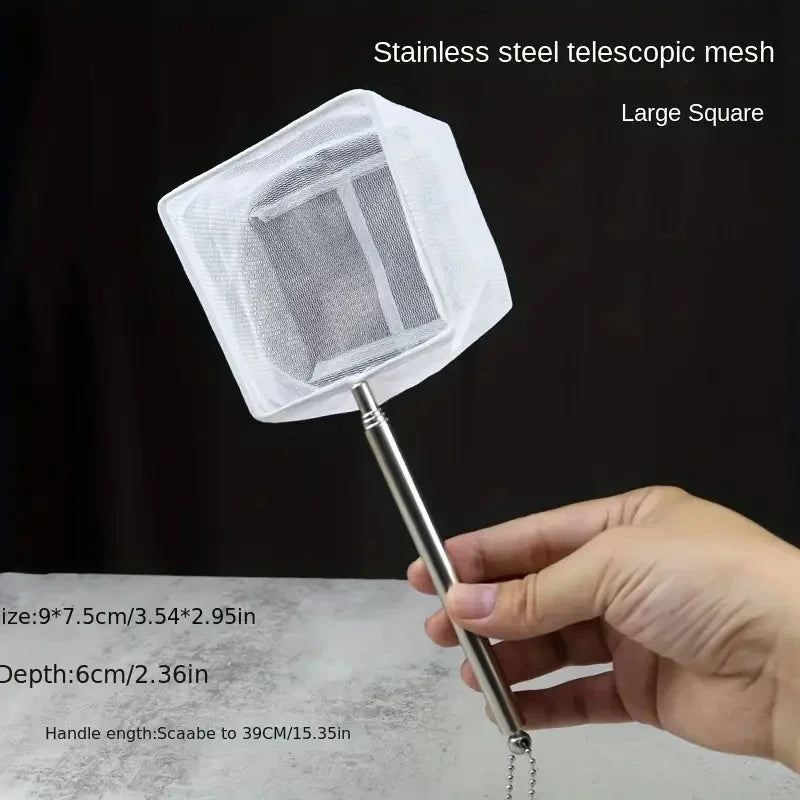 Stainless Steel Handle Square Round Aquarium Net