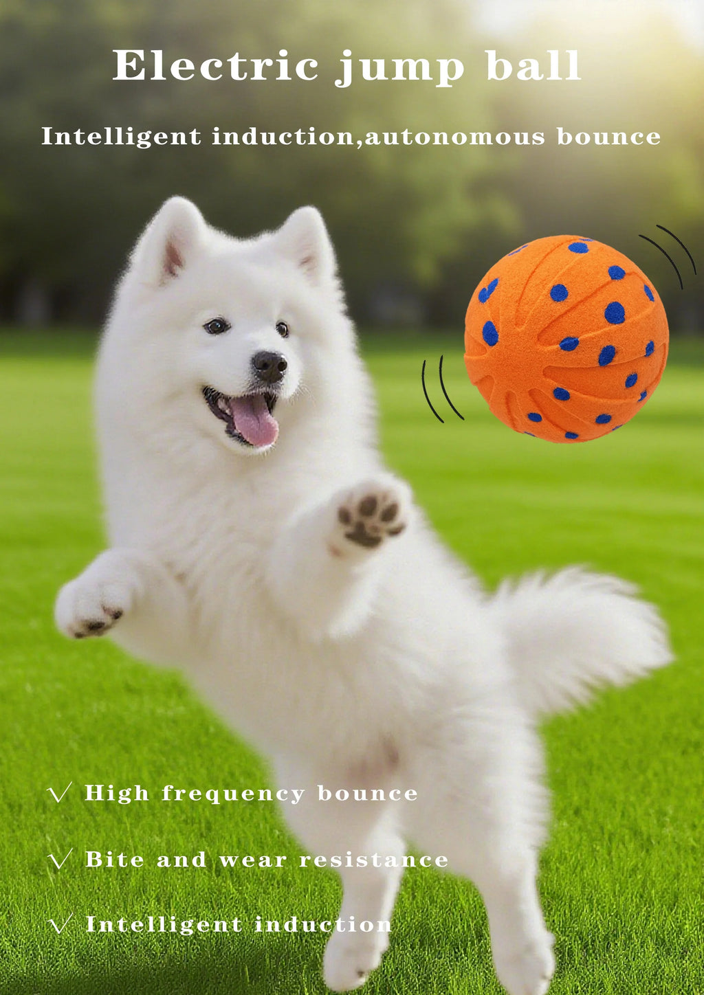 Automatic Vibrating Bouncing Foam Ball For Dogs