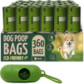 Large Biodegradable Dog Waste Bags with Holder - 360 Count, 24 Rolls, 9x13 Unscented Eco-Friendly