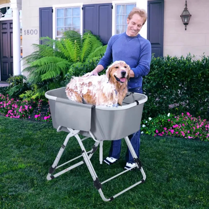 Elevated Foldable Dog Bath Tubs