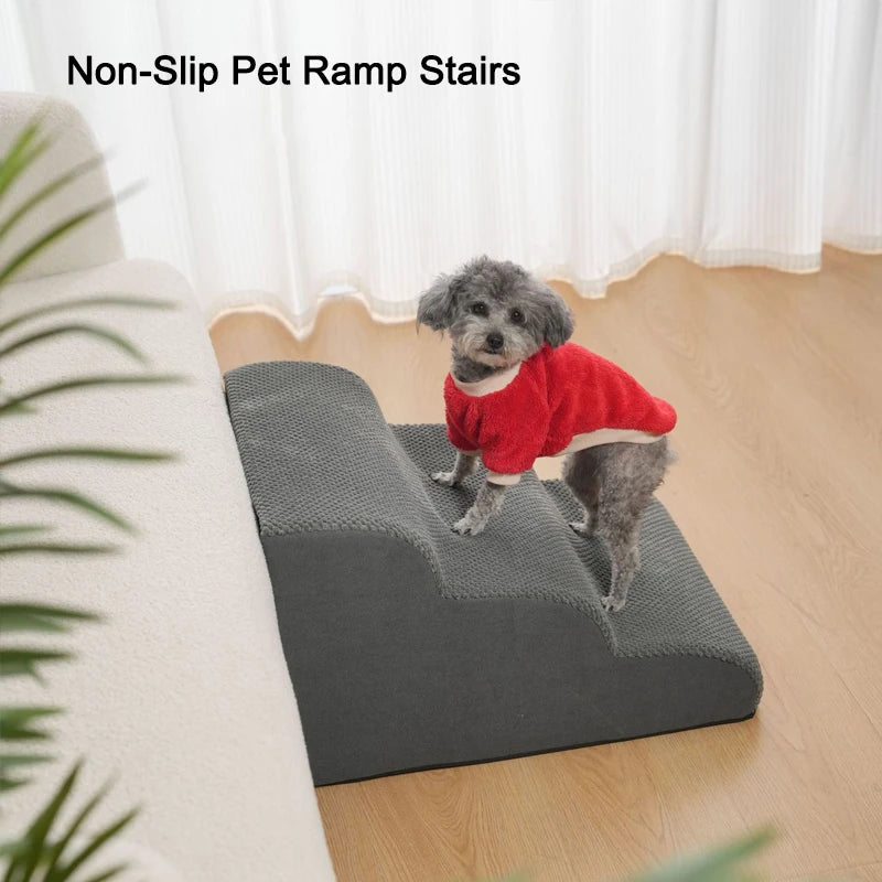 Non-Slip Memory Foam Sponge Pet Ramp Ladder