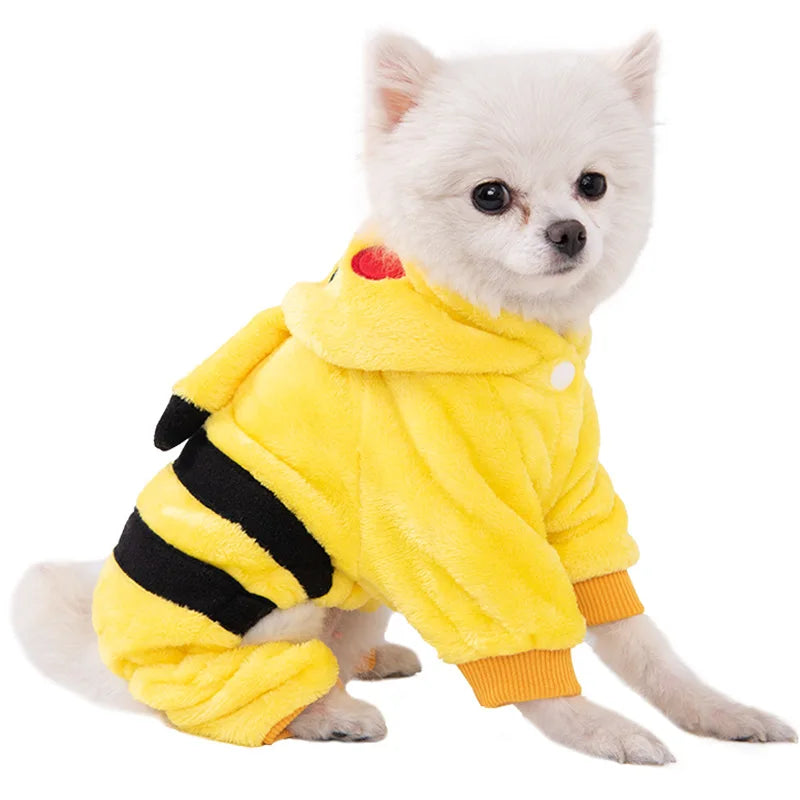 Soft Warm Fleece Pet Jumpsuit Hoodie