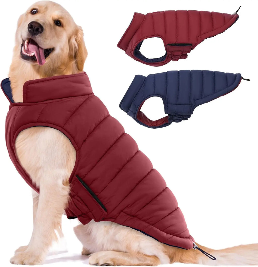 Outdoor Cold Proof  Dog Jacket with Fleece Cotton Lining