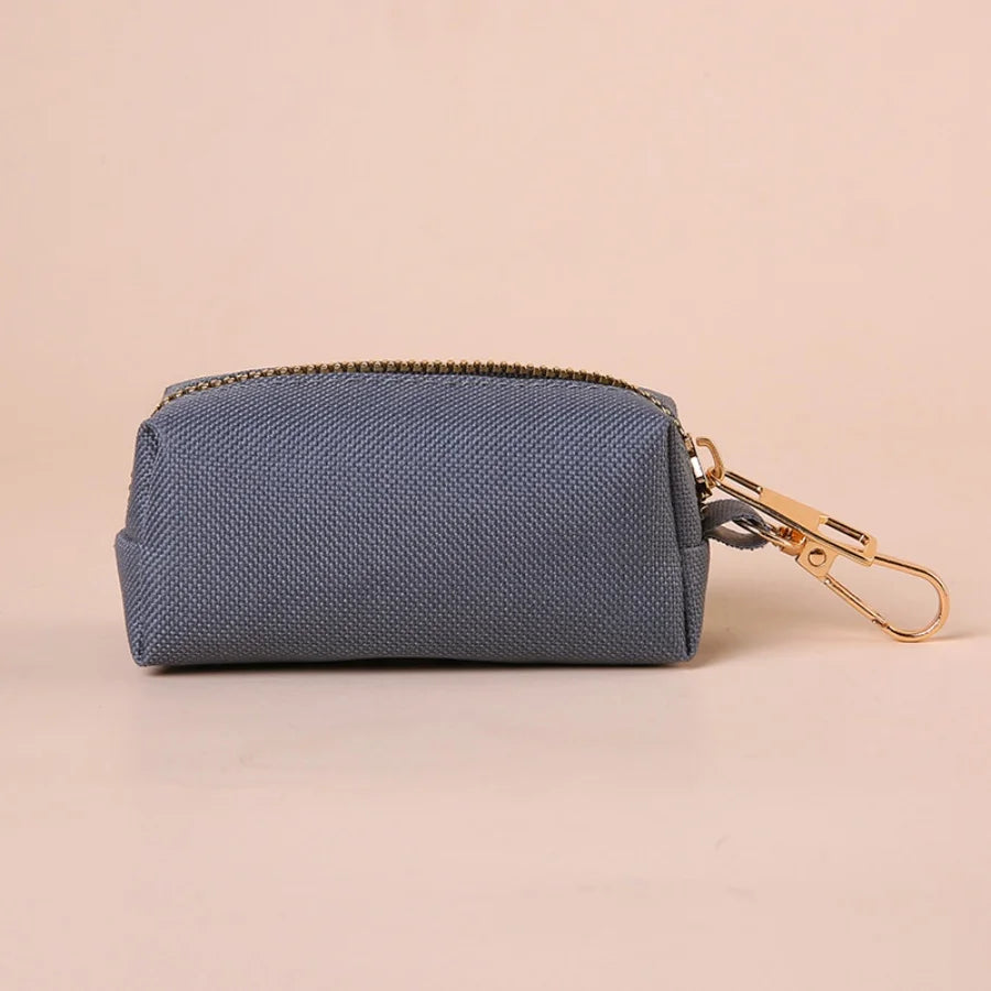 Canvas Dog Poop Bag Holder and Dispenser with Carabiner Clip