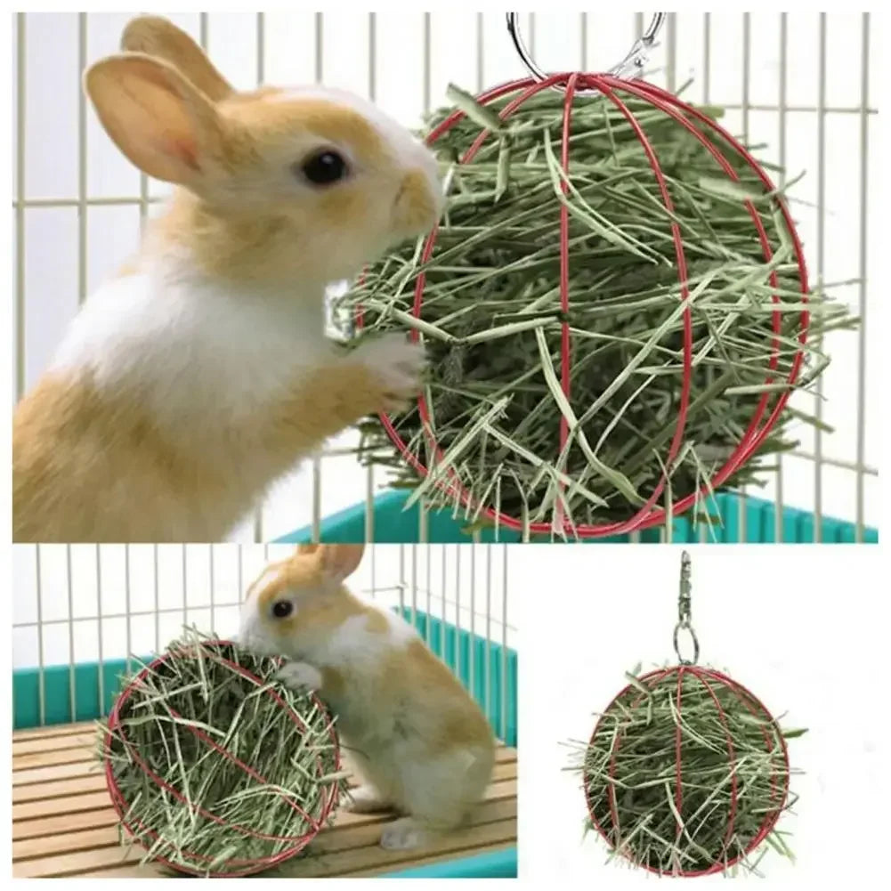 Hanging Long Chain Rabbit Grass Feeder