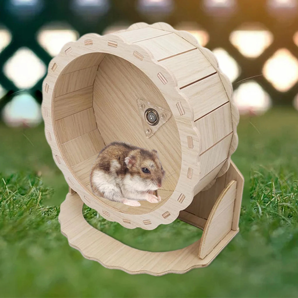 Wooden Hamster Running Wheel