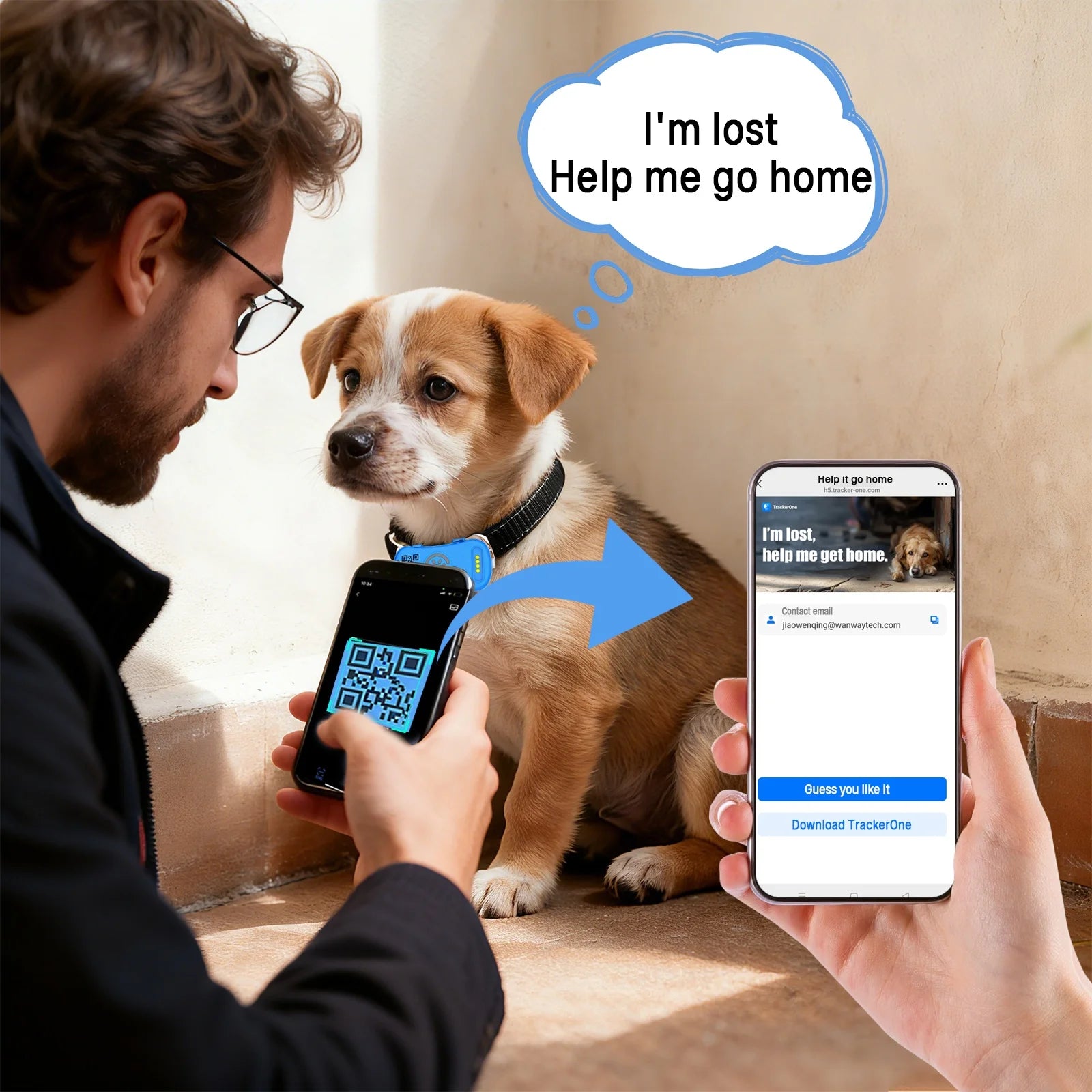 Pet Anti-Lost GPS Tracker Dog or Cat Collar