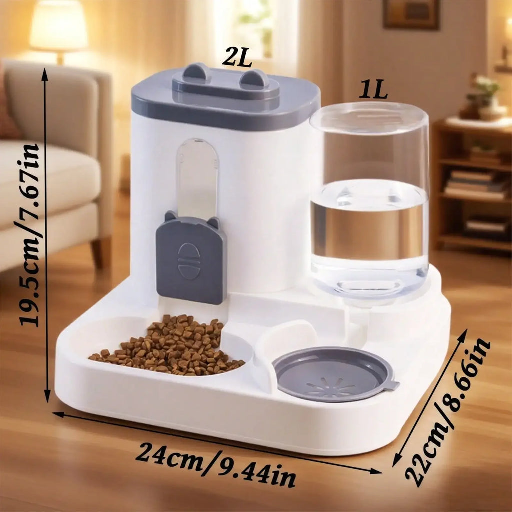 Large-capacity Cat Food and Water Dispenser